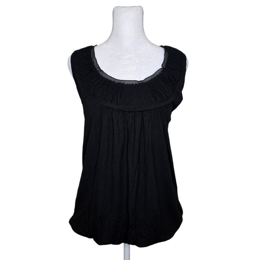 Ann Taylor LOFT womens Black Sleeveless Blouse Size Small